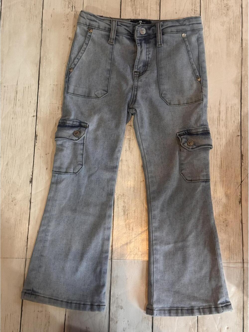 7 For All Mankind Girls Original Bootcut Cargo Jeans Size 5